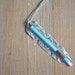 vintage feather inlay necklace // navajo native american inlay // .925 sterling silver