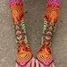 Space Tribe Fabric Blacklight Reactive Arm Warmers
