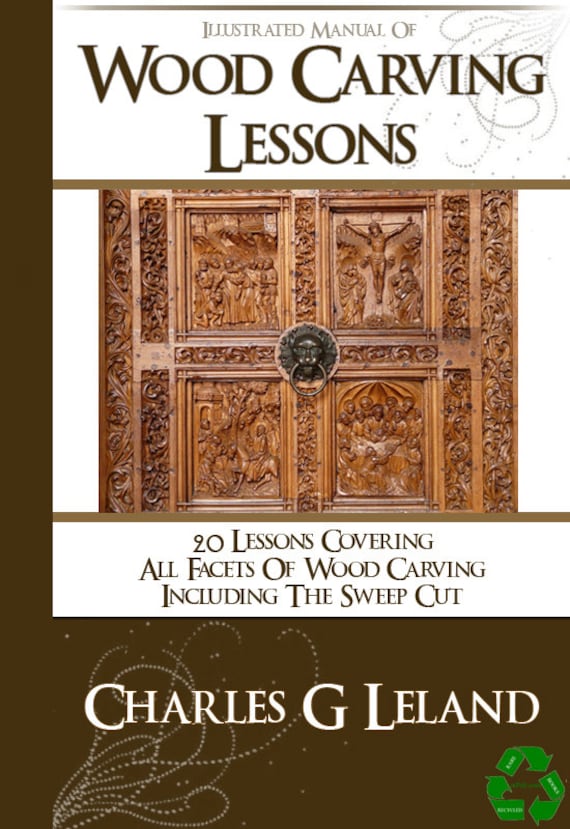 WOOD CARVING LESSONS Rare illustrated Book of 20 Lessons