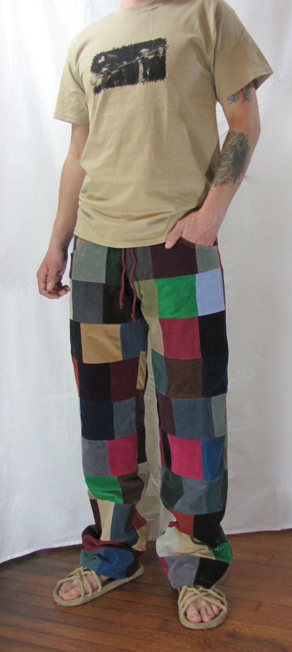 Men's Full Patchwork Corduroy Pants Fits by ShakedownEmporiumLLC