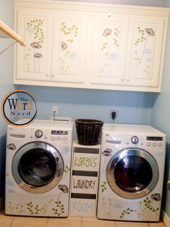 Items similar to Washer and Dryer Decals, Nature Stickers, Plant Life