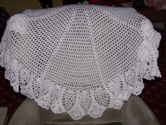 HAND CROCHETED Baby Shawl -Circular