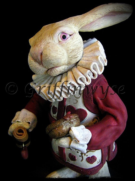 white rabbit sculpture