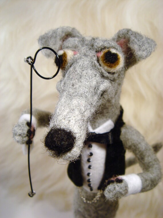 Needle Felted Greyhound-Whippet-Italian Greyhound-Galgo, Handmade Greyhounds, Pet lovers, Wedding, Bridal, Groomsman, Groom Gift
