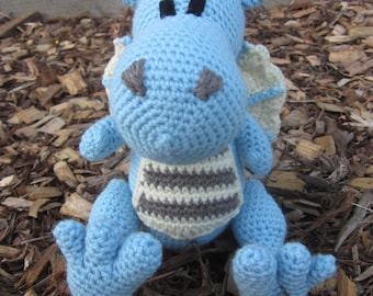 Crochet Dragon Pattern US crochet terms - Instant Download