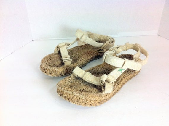 Hemp Hippie Sandals 8 - Natural Organic Flat Sandals 8