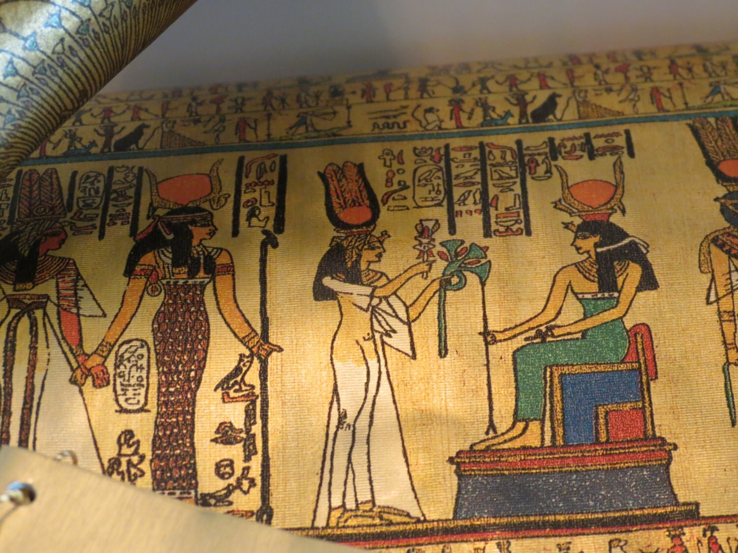Vintage Wrapping Paper Egyptian Hieroglyphics
