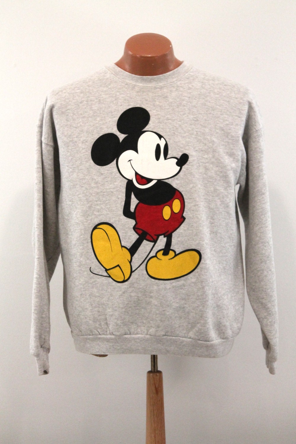 Items similar to Mickey Mouse Sweatshirt : 80s Gray Vintage Men's Extra ...