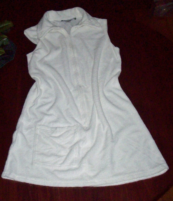 white terry coverup