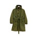 Vintage Military Jacket Olive Green Army Coat Hooded by Gintro