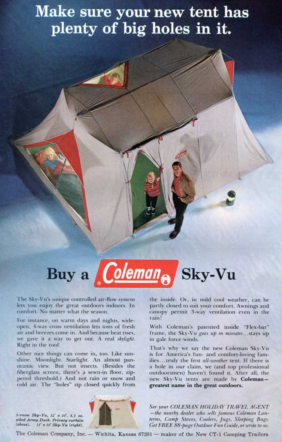 Vintage Coleman Ad Camping Equipment 1960s by SkippiDiddlePaper
