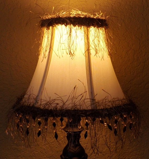 Items Similar To Lamp Fringed Beaded Table Lamp Buffet Accent Lamp Off