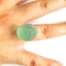 Egg-shaped sea glass ring, seafoam sea glass, adjustable ring, silver plated, seaglass, glass ring, handmade
