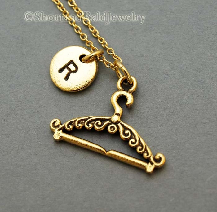 Hanger charm necklace Clothes hanger coat hanger antique