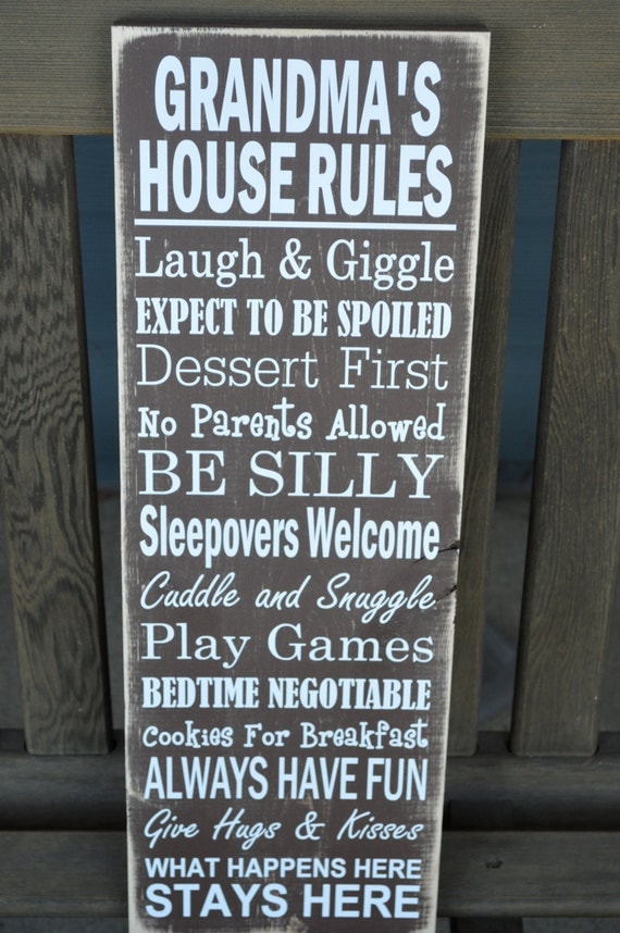 Mother's Day Gift Grandma's House Rules