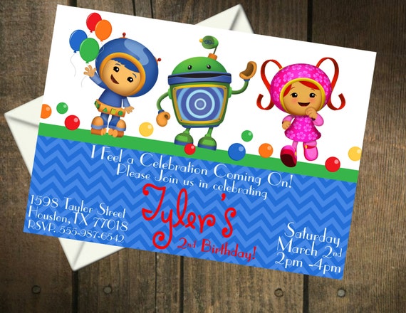 Umizoomi Birthday Invitations Items similar to Team Umizoomi Birthday ...