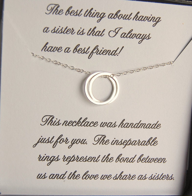  SISTER  Necklace Sister  and Maid of Honor Gift  message