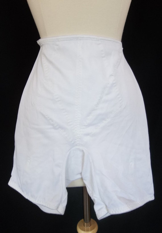 Vintage white girdle with garter hooks XL by DottieMaeVintage