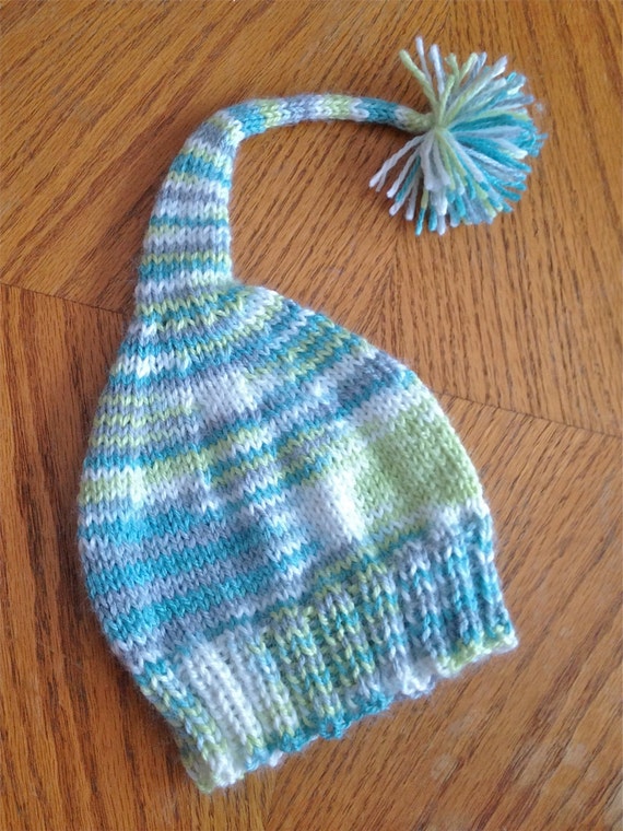Items similar to Knitting PATTERN: Baby Elf Hat with Pom ...