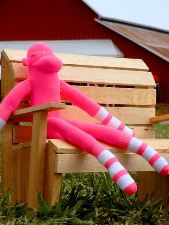 pink sock monkey