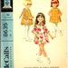 60s Mod Girls Lined Dress McCalls 8635 Size 4 Pattern Sewing Vintage