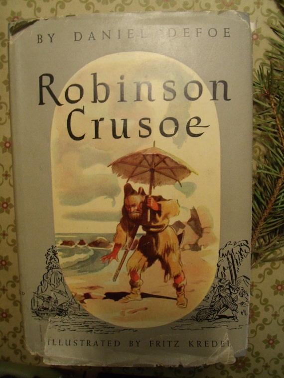 robinson crusoe antique book