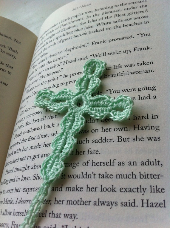 Items similar to Crochet Cross Bookmark on Etsy