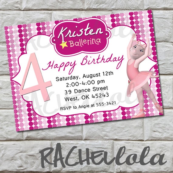 Etsy Free Angelina Ballerina Invitations 6