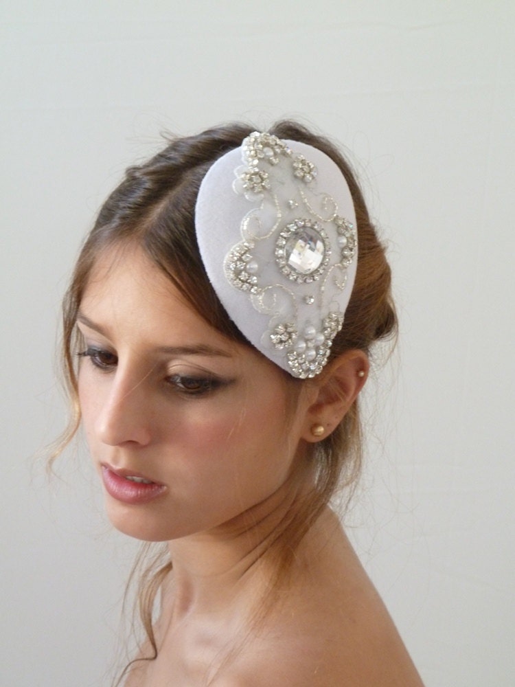 Bridal Hat Swarovski Rhinestone crystal Embellishment Bridal