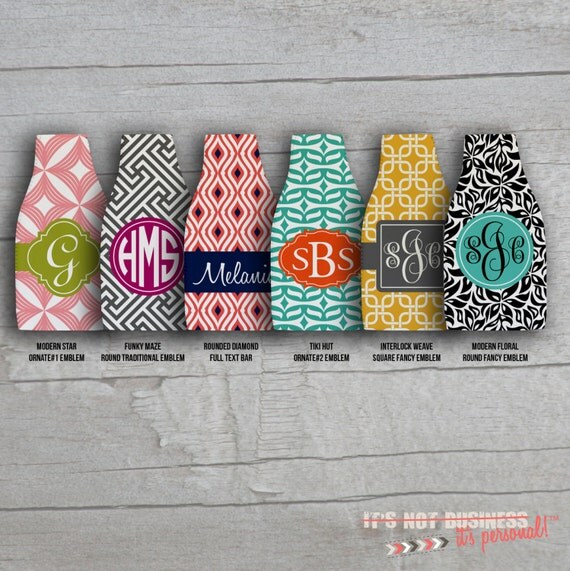 Items similar to Bottle Koozie Multi Decorative Designs on Etsy