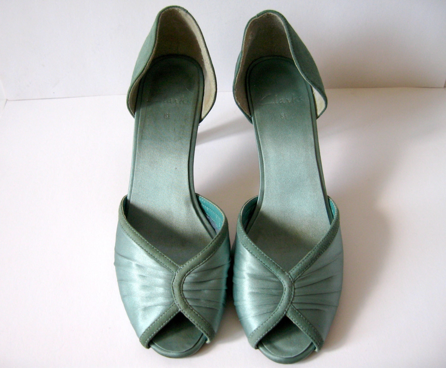 Vintage 60s Mint Green Stiletto Heels by Clarcs Ladies Shoes
