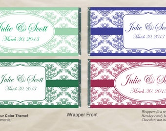 Candy Bar Wrappers Wedding Favors Shower Favors Retirement Favors 