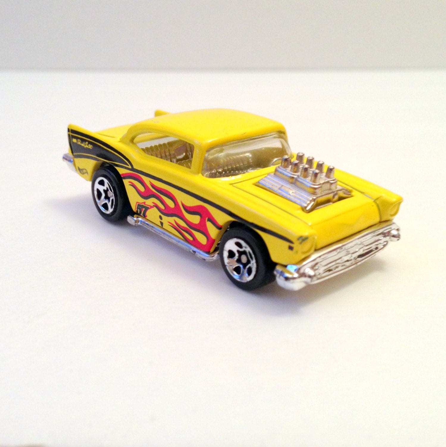 Items similar to Hot Rod Racecar // Vintage Hot Wheels Yellow Hot Rod ...