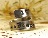 I Love Walkers - Walking Dead - Zombie - Aluminum Wrap Ring