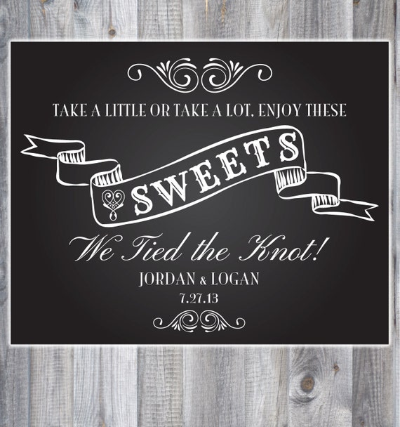 Items similar to Chalkboard Dessert Bar Sign / Printable on Etsy