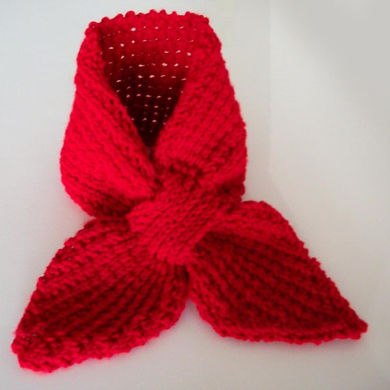 Scarf Bow Tie Knot Raving Red by Biggirlzz on Etsy
