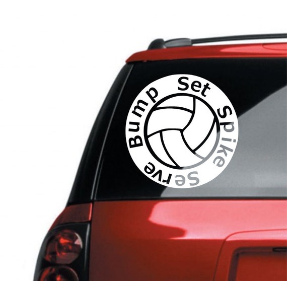 Volleyball Car Decal Vinyl Lettering Bumper Sticker Laptop
