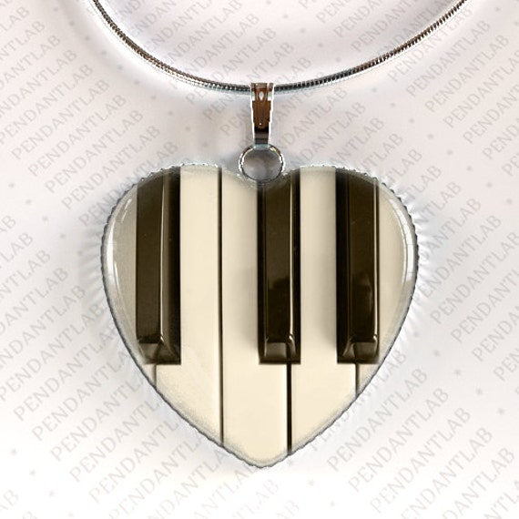Piano Keyboard Pendant Music Instrument Jewelry by PendantLab