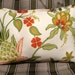 18" x 12" Outdoor Pillow in Orange, Pink, Grass Green and Kiwi Summer Floral