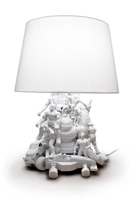 Items similar to Handmade Recycled Toy Lamp on Etsy