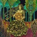 Queen of Pentacles Tarot Goddess Art Original Painting