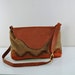 Nina: Leather Flap Bag in Natural Patterned Wool