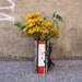 Colorful Flower Vase, Table Centerpiece, Upcycled Metal Vessel, Industrial Decor