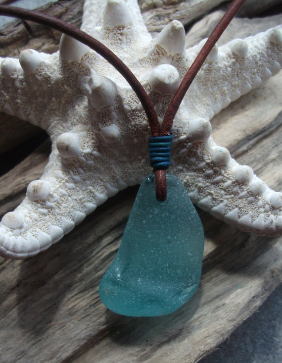 Sea Glass Jewelry Aqua Sea Glass Necklace Scottish