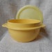 Vintage Tupperware Toy, Childrens Mixing Bowl, Scalloped Handled with matching lid