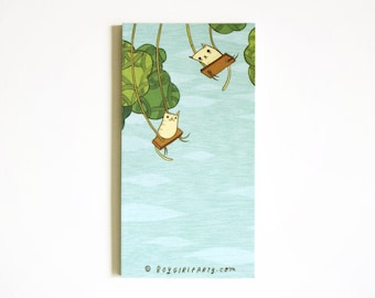 Cat Tree Notepad - Unique Pet Stationery, handmade, illustrated cat paper recycled