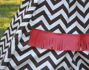 Tepee Chevron Kids teepee play tent wigwam 6ft Tall 5 side