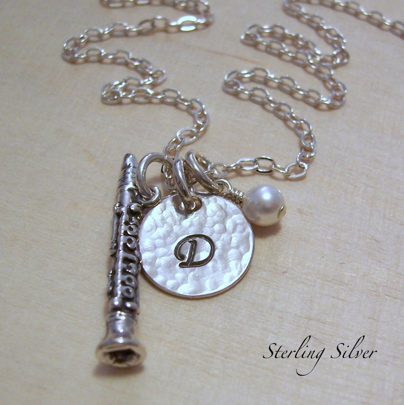 Personalized Charm Necklace Hand by MadisonCraftStudio