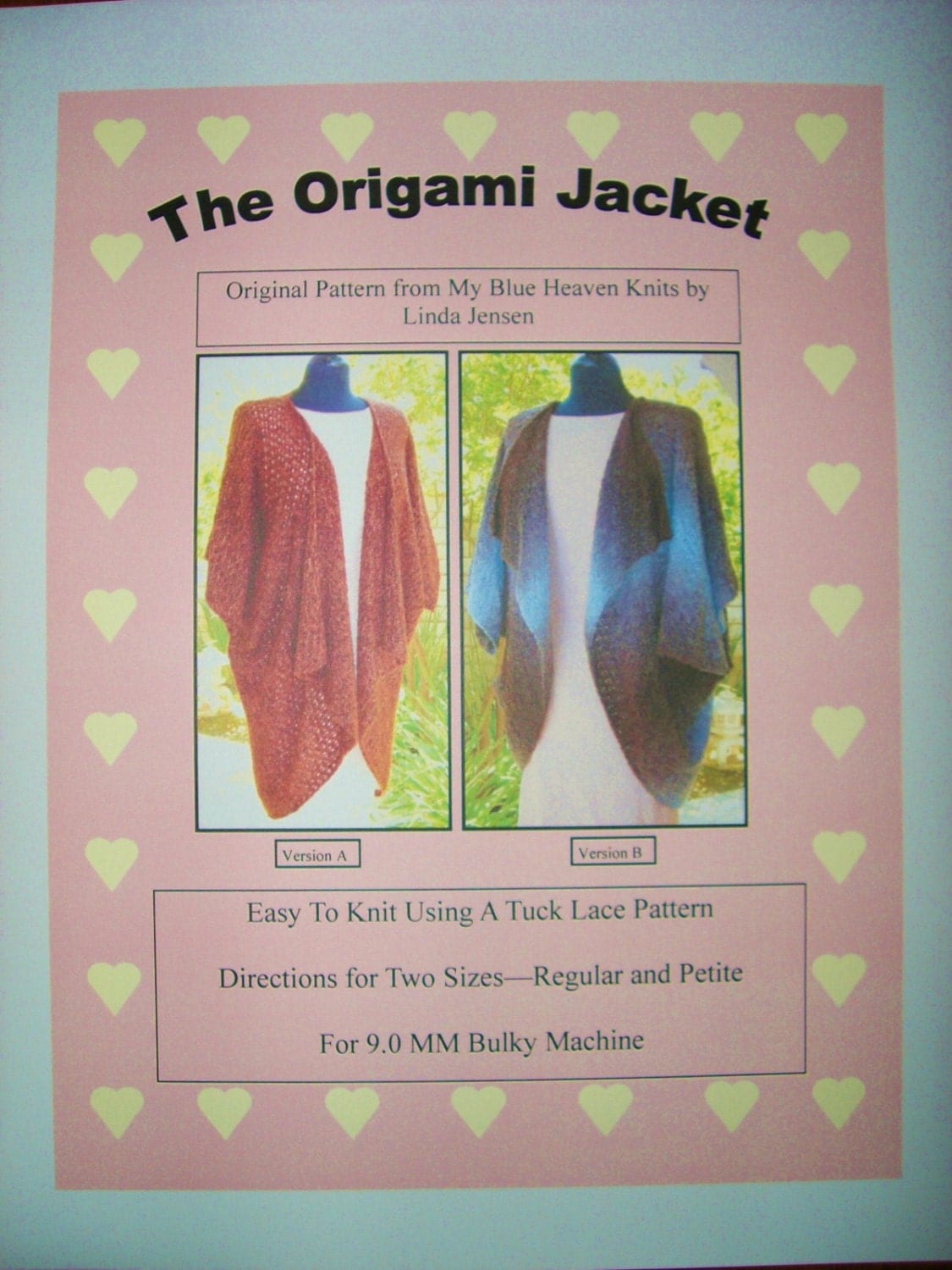 Origami Jacket Machine Knit Pattern
