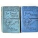 ON HOLD 2 Antique Blue Books, 1880s Illustrated, Instant Home Library Collection